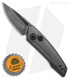 Kershaw Launch 9 Automatic Knife Drop Point Gray Aluminum (2" Black SW) -Kershaw Kershaw launch 9 AK Drop Point Gray Aluminum 2in BSW BHQ 177025 td size