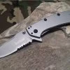 Kershaw Hinderer Folder A/O Knife Flipper Combo Edge - 1555ST -Kershaw hin