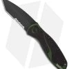 Kershaw Blur Tanto Assisted Opening Knife Green (3.375" Black Serr) 1670BGTST -Kershaw kershaw 1670bgtst blur tanto blk grn smoke serrated