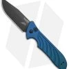 Kershaw Emerson Launch 5 Automatic Knife Blue Aluminum (3.4" Black) 7600BLUBLK -Kershaw kershaw emerson launch 5 blue ker7600blublk BHQ 37457 jr