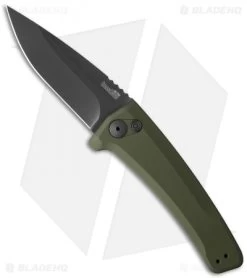 Kershaw Launch 3 Automatic Knife OD Green Aluminum (3.4" Black) 7300BLKOL