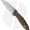 Kershaw Leek Assisted Opening Knife Brown (3" Stonewash) Elmax 1660SWBRN -Kershaw kershaw leek brown 1660sw brn cm