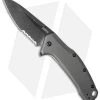 Kershaw Link Drop Point Knife Gray Aluminum (3.25" BlackWash Serr) 1776GRYBWST 2 Kershaw Link Drop Point Knife Gray Aluminum (3.25" BlackWash Serr) 1776GRYBWST -Kershaw kershaw link 1776grybwst cm
