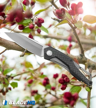 Kershaw Reverb Frame Lock Knife Carabiner Carbon Fiber/G-10 (2.5" Two-Tone) 1220 7 Kershaw Reverb Frame Lock Knife Carabiner Carbon Fiber/G-10 (2.5" Two-Tone) 1220 - Image 5