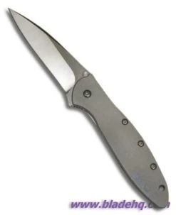 Kershaw Leek Assisted Opening Knife Titanium (3" Satin) 1660TIZDP -Kershaw kershawgreyleek